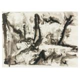 Giuseppe Santomaso Italian Modernist Watercolor