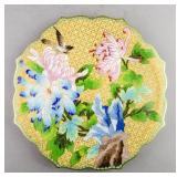 Charming Chinese Cloisonne Plate Painted Peonies