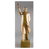 Chinese Chairman Mao Standing Bronze Statue 1968
