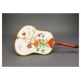 Chinese Famille Rose Porcelain Fan w/ Qianlong Mk