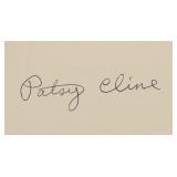 Patsy Cline Autographed Cut Card JSA Letter