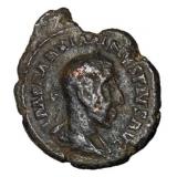 Maximinus I,235 - 238 AD AE23 of Deultum Dolphin