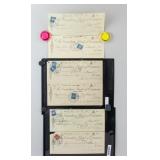 1930s Canadian Alberta Cancelled Cheques 6PC