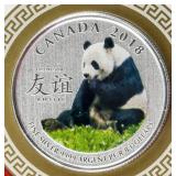 2018 Canadian $8 Fine Silver Panda Coin Postcard
