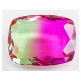 124.40ct Cushion Cut Pink Green Ametrine CGL