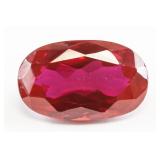12.55ct Oval Cut Blood Red Natural Ruby CGL