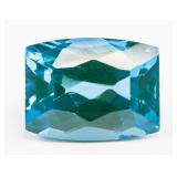 7.55ct Cushion Cut Blue Natural Tourmaline CGL