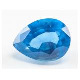 8.00ct Pear Cut Blue Natural Tourmaline CGL