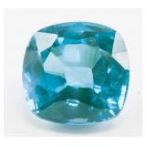 8.15ct Cushion Cut Blue Natural Tourmaline CGL