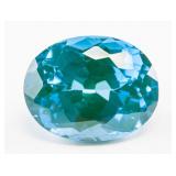 10.85ct Oval Cut Blue Natural Tourmaline CGL