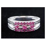 Sterling Silver Ruby Ring