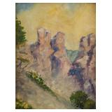 Laszlo Mednyanszky Hungarian Modernist Oil Board