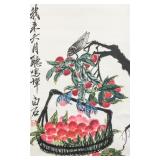 Qi Baishi 1864-1957 Chinese Watercolor Scroll