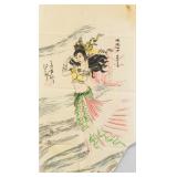 Wang Wei Chinese Ink and Watercolor on Paper Fairy