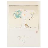 John Lenon British Lithograph Signed Yoko Ono