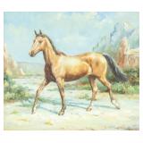 Oil on Canvas Unsigned Horse Framed