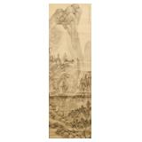 Xi Gang 1746-1803 Chinese Ink Landscape Scroll