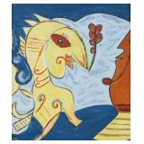 Carl-Henning Pedersen Danish Modernist Oil Canvas