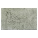 Egon Schiele Austrian Expressionist Signed Linocut