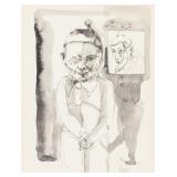 Jose Luis Cuevas Mexican Modernist Ink on Paper