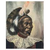 Ben Enwonwu Nigerian Modernist OOC Portrait 1971