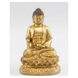 Chinese Gilt Bronze Shakyamuni Buddha Statue