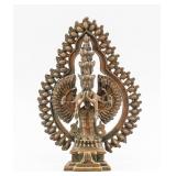 Chinese Tibetan Bronze Thousand-arm Buddha Statue