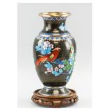 Chinese Cloisonne Vase with Stand