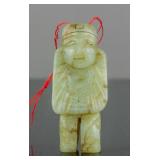 Chinese Green Jade Carved Figure Toggle