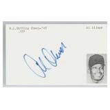 Al Oliver Autographed Cut Card with COA