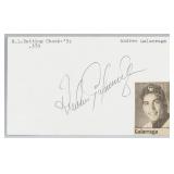 Andres Galarraga Autographed Cut Card with COA