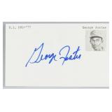 George Foster Autographed Cut Card COA