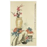 Kong Xuan 1873-1926 Chinese Watercolour Scroll