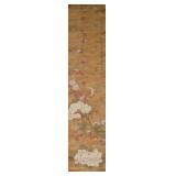 16-18 Century Chinese Watercolour Silk Roll Signed