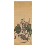 16-18 C Unknown Chinese Watercolour Scroll Signed