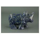 Chinese Lapis Lazul Carved Rhino