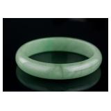 Burma Green Jadeite Carved Bangle