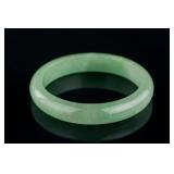 Burma Green Jadeite Carved Bangle