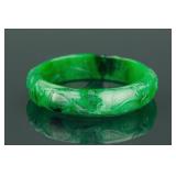 Burma Jadeite Carved Bangle