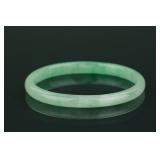 Chinese  Apple Green Jadeite Thin Bangle