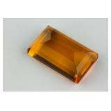 92.50ct Yellow Emerald Cut Brazilian Citrine