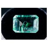 5.60ct Emerald Cut Green Natural Emerald Certified