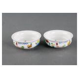 Pair Chinese Doucai Porcelain Chicken Cup Chenghu