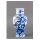 Chinese Kangxi Style Blue and White Porcelain Vase