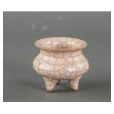 Chinese Guan Style Porcelain Tripod Censer