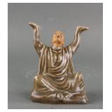 Chinese Qing Period Porcelain Lohan Statue