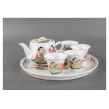 6 PC Chinese Famille Rose Teaware Set Guangxu Mark