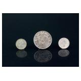 3 PC Chinese Assorted Silver Coins