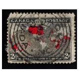 1898 Canada Christmas 2 Cents Stamp with Error