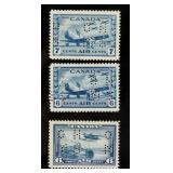 3 PC 1938 & 1942 Canada OHMS Air Mail Stamp